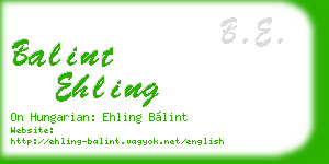 balint ehling business card